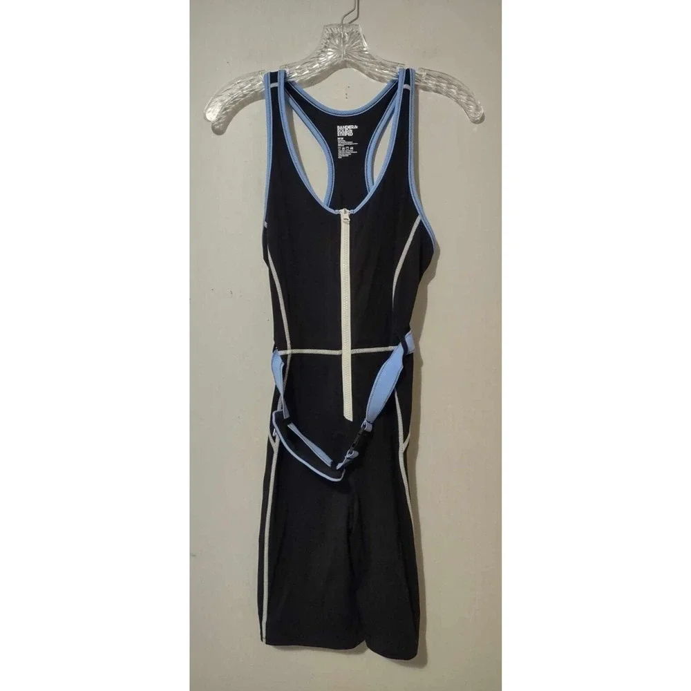 Solid & Striped High Tide Belted Romper Size Medium - Picture 2 of 4